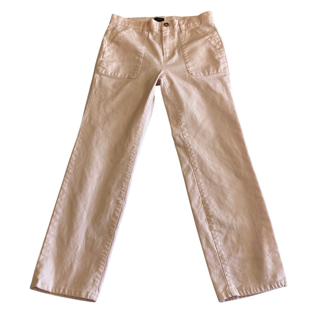 J.Crew Pants Womens 26x26 Light Pink High Rise Straight Leg Utility Patch Pocket
